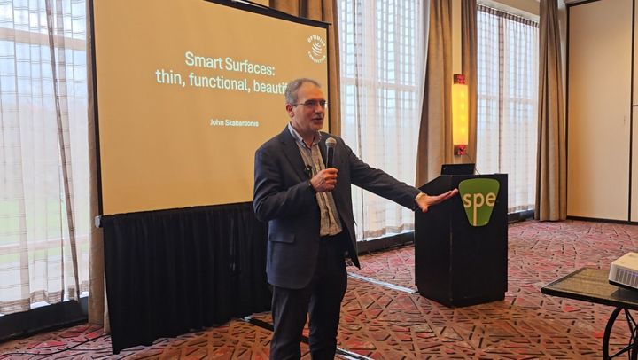 John Skabardonis presenting on smart surfaces